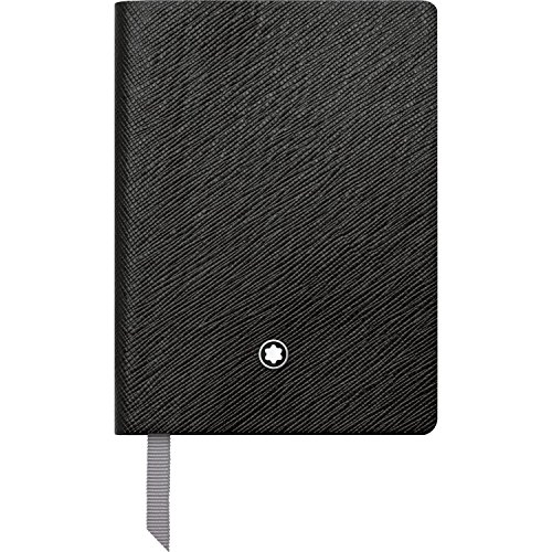 Montblanc Notebook 113295 Fine Stationery #145 – Leder Notizbuch A7 liniert mit Softcover – Farbe: Black – 128 Seiten