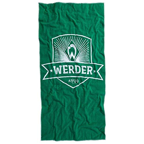 SV Werder Bremen Badetuch - Wappen - Duschtuch 90 x 180 cm, Handtuch grün, Towel - Plus Lesezeichen I Love Bremen