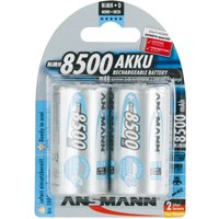 ANSMANN Akku D Mono Typ 10000mAh 1,2V NiMH 4 Stück für Geräte mit hohem Stromverbrauch - Wiederaufladbare Batterien maxE - Akkus für Spielzeug, Taschenlampe, Modellbau uvm - Rechargeable Battery