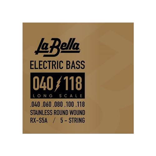 La Bella Strings »RX SERIES STAINLESS STEEL - RX-S5A - 5-STRING E-BASS« Saiten für 5-String E-Bass - Stainless Steel - 040-118