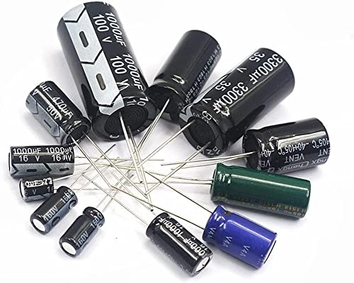 Kondensator-Set, 2–50 Stück, 10 V, 16 V, 25 V, 35 V, 50 V, 63 V, 100 V, Aluminium-Elektrolytkondensatoren Steuerkreise (Size : 16V33uF 20PCS)