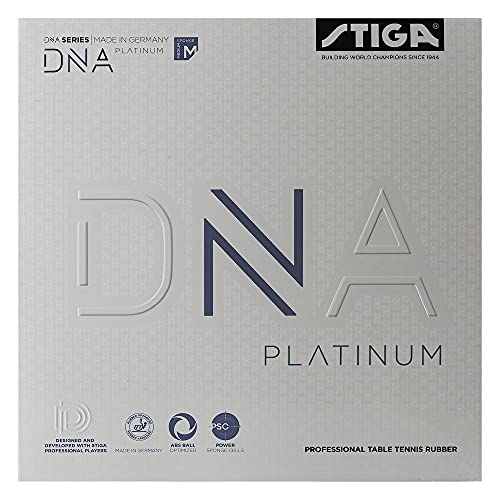 Stiga Unisex-Adult DNA Platinum M Tischtennisbelag, Schwarz, 2.1