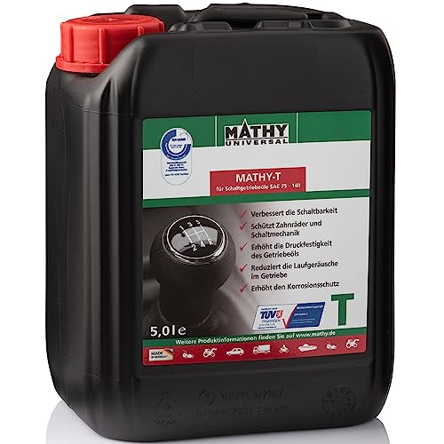MATHY-T Additiv für Schalt und Achsgetriebe zum Schutz vor Verschleiß und Vorbeugung von Getriebeschäden 5 Liter