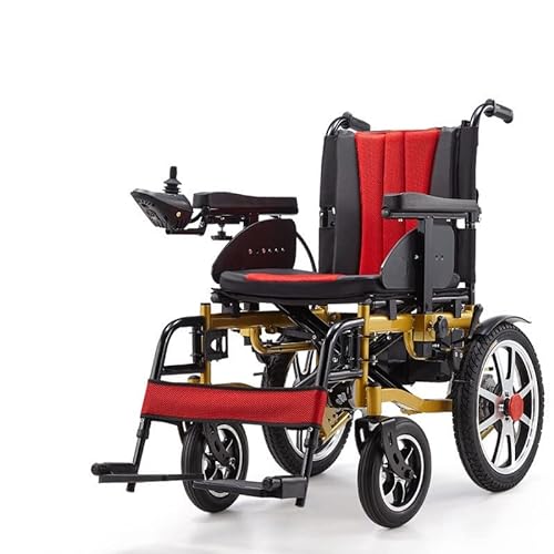 Leichter zusammenklappbarer tragbarer elektrischer Rollstuhl Deluxe Leistungsstarker Doppelmotor Kompakte Mobilitätshilfe Rollstuhl unterstützt 120 kg A