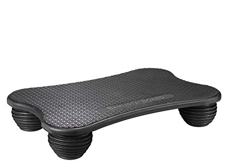 Trendy Sport Bamusta Placa Balance Stepper, Gymnastikboard, Reha-Stepper mit 60 x 39 x 12,5 cm in schwarz