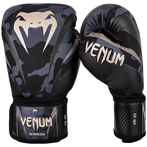 Venum Impact Boxhandschuhe Thai Boxen, Kick Boxing, Dunkel Tarnen/Sand, 14 oz