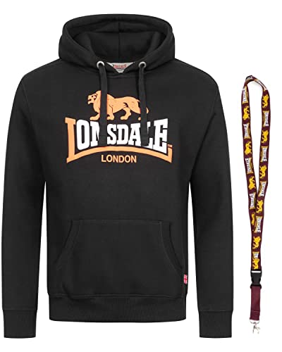 Lonsdale Hoodie - Sweatshirt - Pullover - Limited Schluesselband (Thurning Black, 3XL)