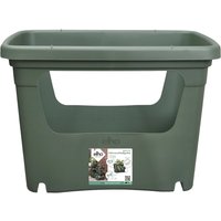 Elho Green Basics Stack & Grow 50 - Übertopf für Außen - Ø 50.9 x H 35.7 cm - Grün/Laubgrün