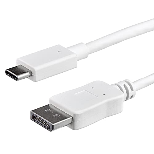 Startech.Com Cavo USB-C a Displayport da 1 M, 4K 60Hz, Bianco, Cavo USB Tipo-C, Compatible con Thunderbolt 3