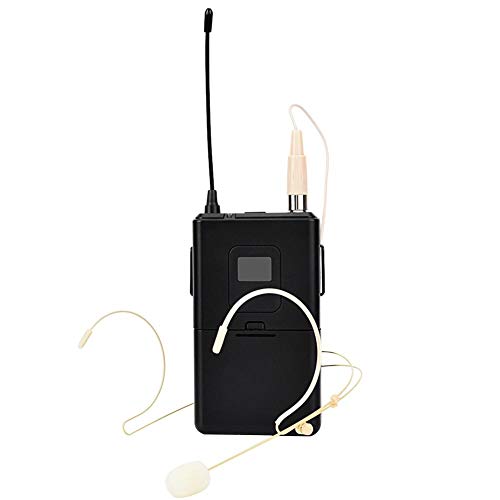 Hakeeta 4-Kanal-Funkmikrofonsystem für Konferenz Show Außen Innen, größere Senderentfernung, hohe Empfindlichkeit, Stabilität gegen Interferenzen, bessere Konfiguration, 4 Empfänger(642,2~660,8 MHz)