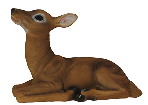 colourliving REH Figur Bambi Rehkitz Doris Rotwild liegend Deko Tierfigur Weihnachtsdeko Gartenfigur einheimisches Waldtier