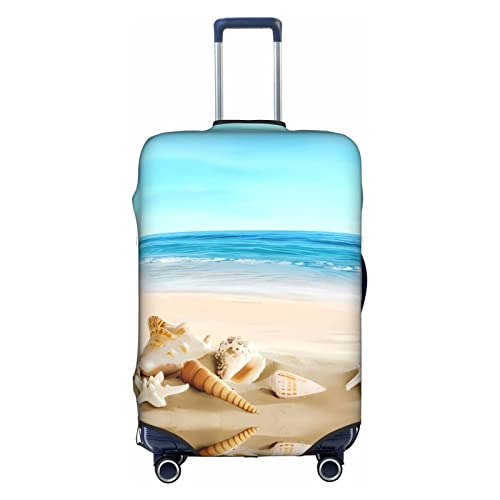 Seashells Sand Trolley Reisetasche Schutzhülle – hohe Elastizität mit Reißverschluss, Größe XL, geeignet für 45,7-81,3 cm (18-32 Zoll) Trolley-Tasche