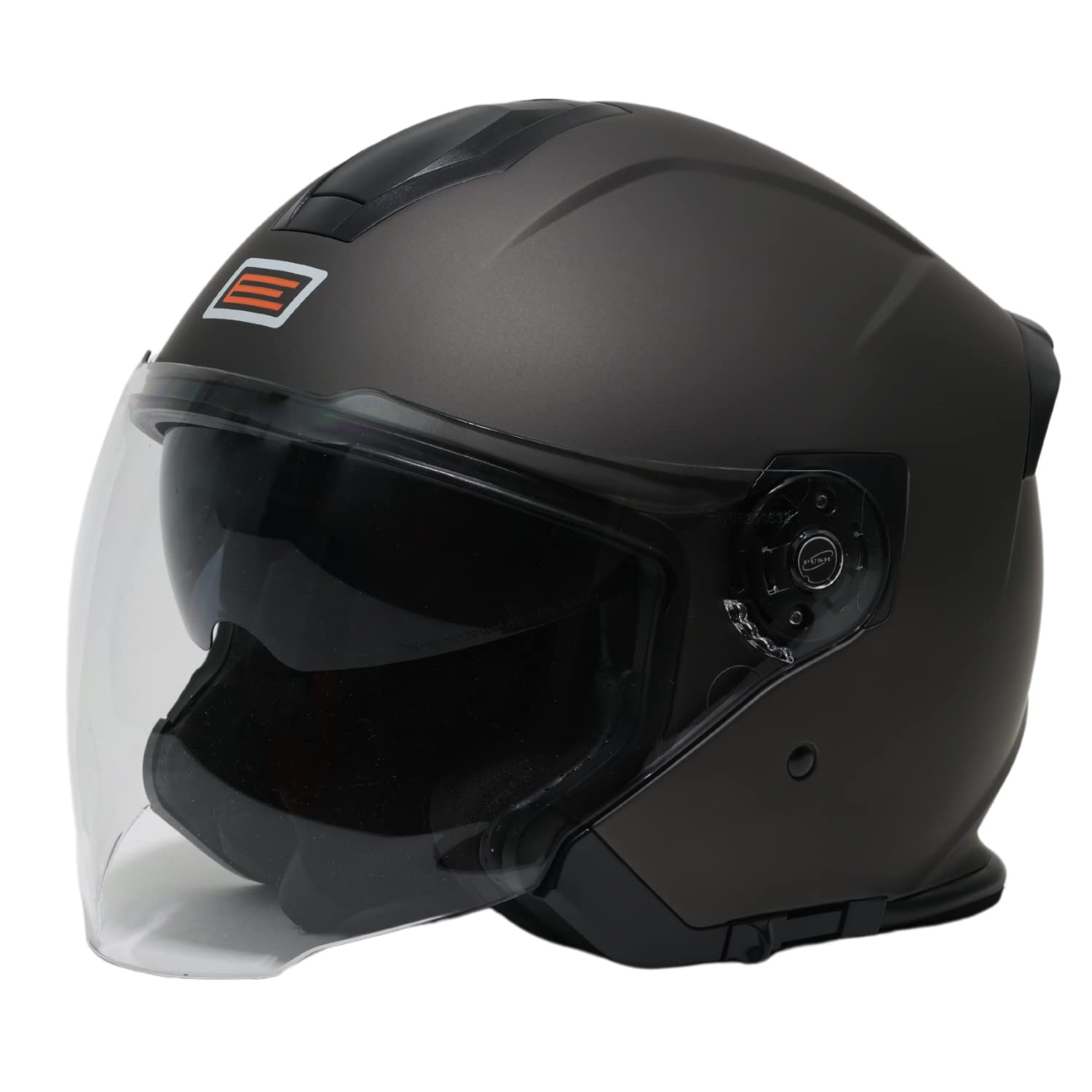 ORIGINE Motorradhelm Jethelm Roller Helm Scooter Helm Moped Mofa Helm mit Doppelvisier ECE Zertifizierung (SOLID Titanium,M)