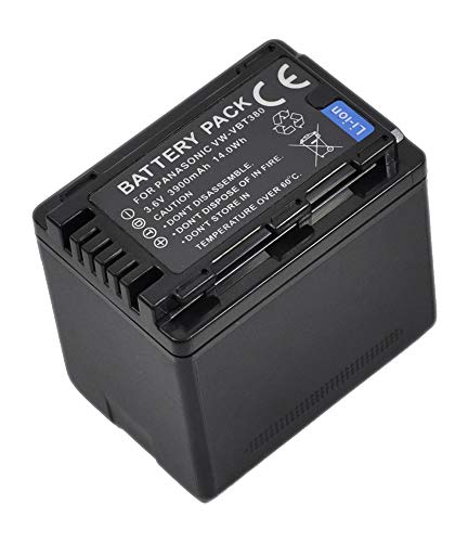 Amsahr Digital Replacement Battery for Panasonic VW-VBT380, HC-V Series HC-V110, V130, V160, V180