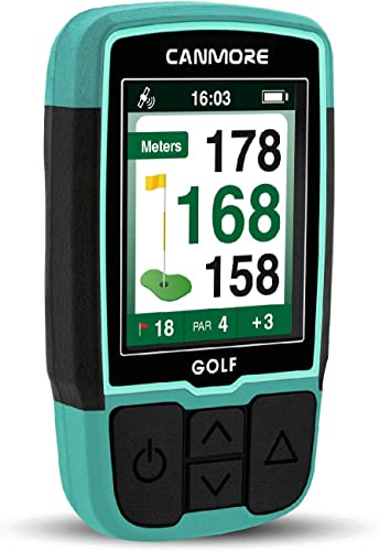 CANMORE HG200 Golf GPS - Water Resistant Full Color 2-Inch Display with 40,000+ Essential Golf Course Data and Score Sheet - Free Courses Worldwide and Growing (Turquoise)