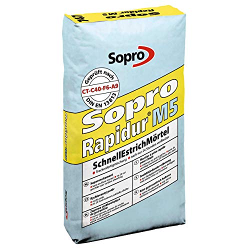 Sopro Rapidur® M5 - Trockenfertigmischung für schnell erhärtenden und früh belegreifen Zementestrich | 25 kg/Sack