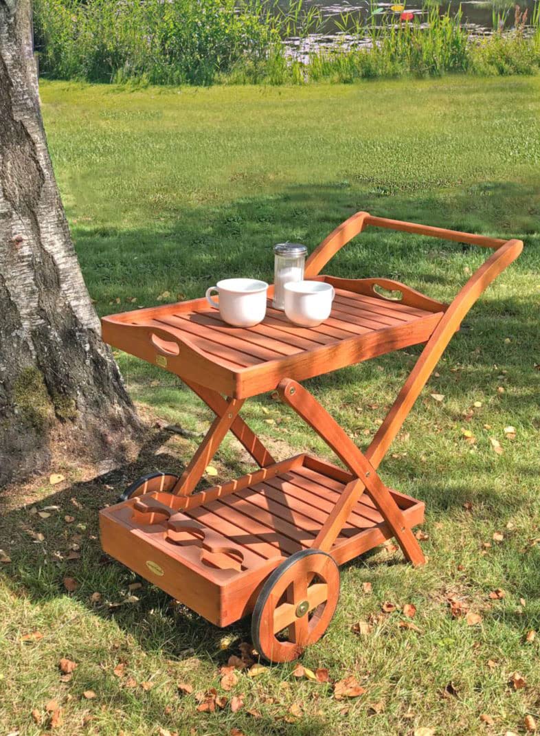 Garden Pleasure Teewagen Toledo mit 2 Etagen geölt Marke