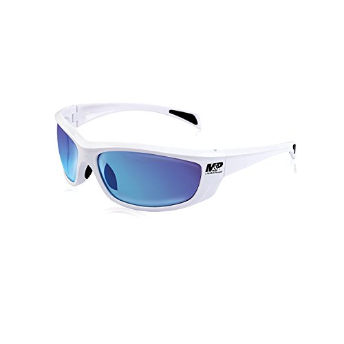 M&P Accessories 1108264-SSI Whitehawk Full Farm Schießbrille, glänzend, Weiß/Blau, spiegelnd, Mehrfarbig
