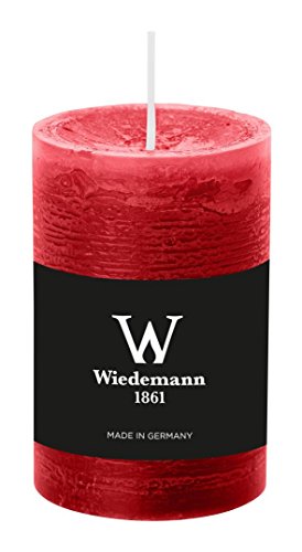 Wiedemann Marble Kerze durchgefärbt ASF, Wachs, Rubin, 9 x 5.8 cm, 8-Einheiten