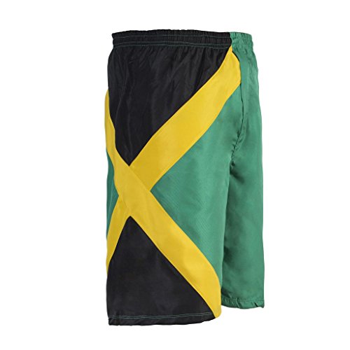 Reggae Unisex Cruise Badehose Sport Jamaican Bermuda Shorts Strand Hosen - S