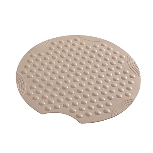 SANIMIX runde Duscheinlage, Duschmatte, Sicherheitseinlage für die Dusche Modell Bubbles Größe: Ø54cm Farbe: Beige