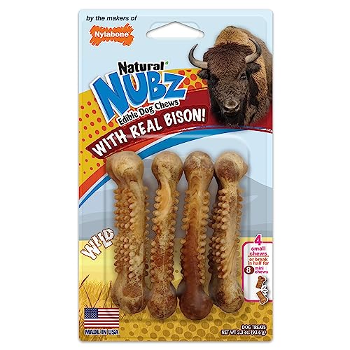 Nylabone Nubz Wild Chews Bison, klein, 4 Stück