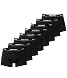 HEAD Herren Boxershorts 841001001 8er Pack (Schwarz, XL)