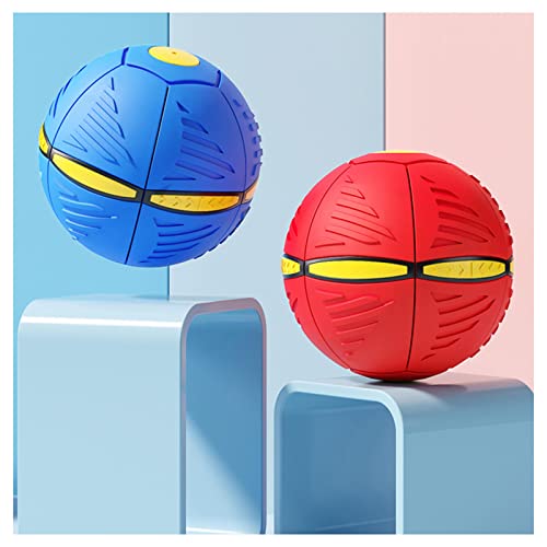 ROMOZ Deformed Frisbee Ball, Ball FüR Hunde Freie Verwandlung UFO Multifunktionsball, Outdoor Garden Flying Ball Spielzeug,2PCS