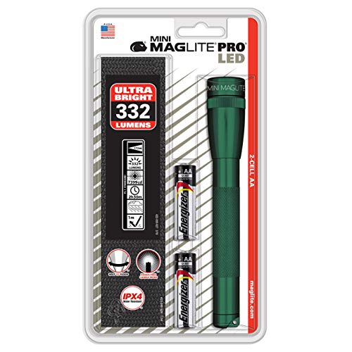 MAGLITE Mini Maglite Pro LED 2AA Taschenlampe dunkelgrün Holster Pack