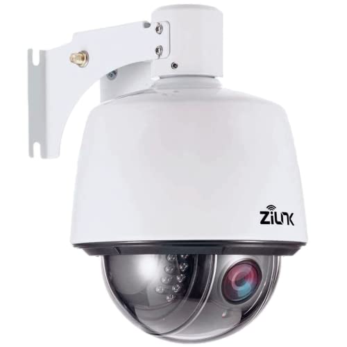 ZILNK 5MP Überwachungskamera Aussen WLAN, 1920P PTZ IP Kamera Outdoor, Außenkamera Dome, 5-facher Optischer Zoom, 30m IR-Nachtsicht, Zwei-Wege-Audio, Wasserfest, Bewegungsmelder, SD-Kartenspeicher