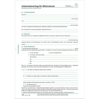 RNK Verlag Untermietvertrag für Wohnräume, 4 Seiten, gefalzt auf DIN A4, 10 Stück; Packungsinhalt: 10 Stück