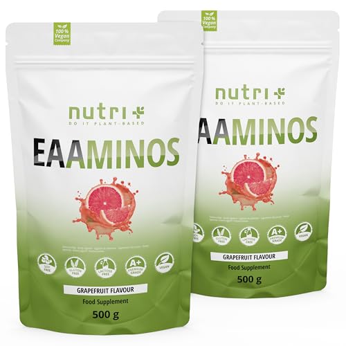 Aminosäure-Pulver Vegan 1000g EAA - Höchste Dosierung - alle essentiellen Aminos - Grapefruit Geschmack - Instant EAAs Powder - Essential amino acids