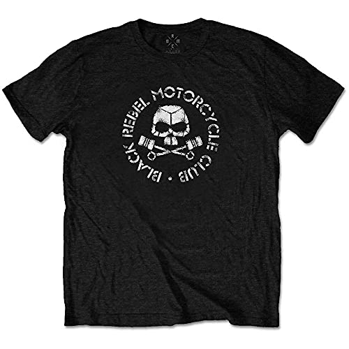 Black Rebel Motorcycle Club T Shirt Piston Skull Band Logo offiziell Herren XL