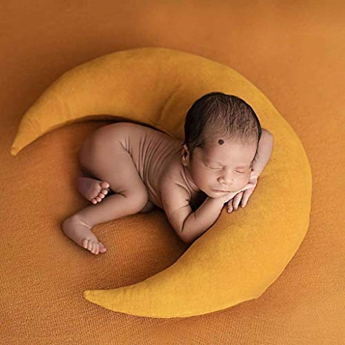 Lelesta Baby Photography Moon Pillow Star Hat Set 6 Stück Baby Hut Bohnen Mond Kissen Sterne Fotografie Requisiten für Babys Farbe 15