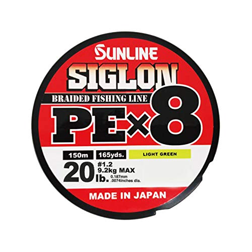 Unbekannt Sunline Siglon PE X8 150 m 20LB/9kg PE #1,2 Light Green