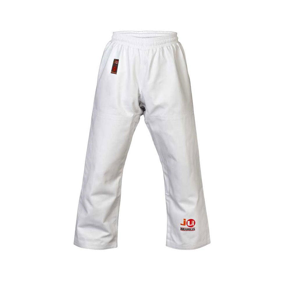 Ju-Sports Judohose 150 "Brasilia Weiß I Massive Judohose mit Gummubund & zusätzlicher Schnürung I 100% Baumwolle I Auch für Sportarten wie Karate & MMA UVM.
