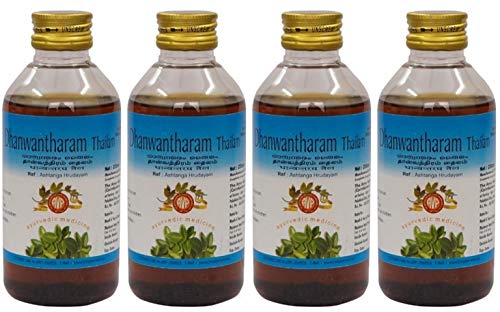 Arya Vaidya Pharmacy Arya Vaidya Pharmacy 4 x Dhanwantharam Thailam von AVP 200 ml (4 Stück)
