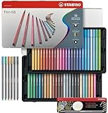 STABILO Pen 68 - Premium-Filzstift - 20er Metalletui - mit 20 verschiedenen Farben