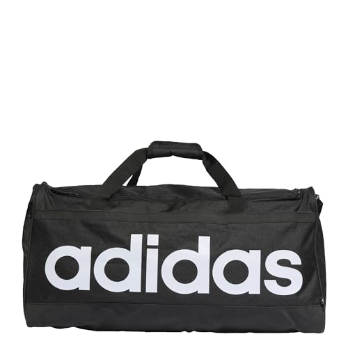 adidas Linear Duffel L Sporttasche, Erwachsene, Unisex, Schwarz/Weiß (Mehrfarbig), Einheitsgröße