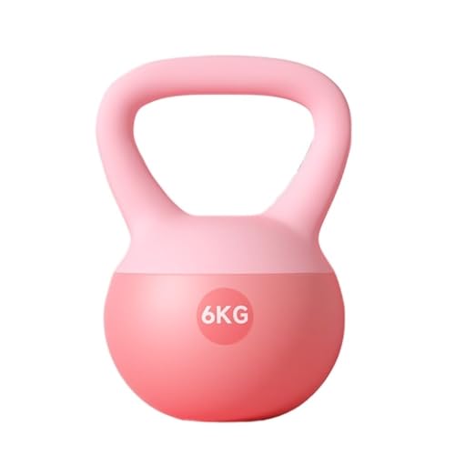Hanteln Kettlebell Damen Fitness Haushalt Wasserkocher Heben Hantel Weiche Kettlebell Hüftformung Trainingsgeräte Hanteln Set (Color : Pink, Size : 5kg)