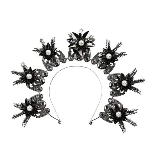 Gothic Halos Stirnband, handgefertigt, Kristall-Tiaras, Vintage-Kopfschmuck für Frauen und Mädchen, Hochzeit, Brautgeschenk, Kostüm, Kopfschmuck