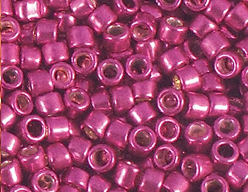 Japanische Perlen Zylinder Treasure verzinkt Fuchsia 1,8mm.11/0 100gr.