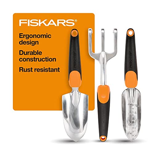 Fiskars Ergo Gartenwerkzeug-Set Recyclable Package schwarz/orange