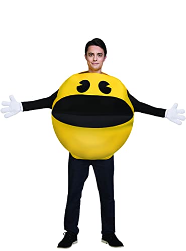 Funidelia | Pac-Man Kostüm 100% OFFIZIELLE für Herren und Damen Größe Einheitsgröße ▶ Games, 80er Jahre, Arcade - Farben: Gelb, Zubehör für Kostüm - Lustige Kostüme für Deine Partys