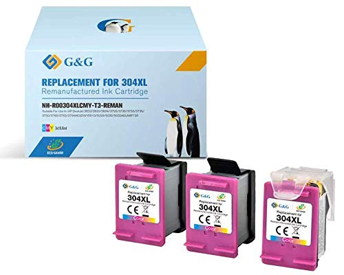 G&G ECO-Saver kompatibel zu HP 304XL/ N9K07AE Color, 1x Adapter + 3X XL-Tintentanks Color