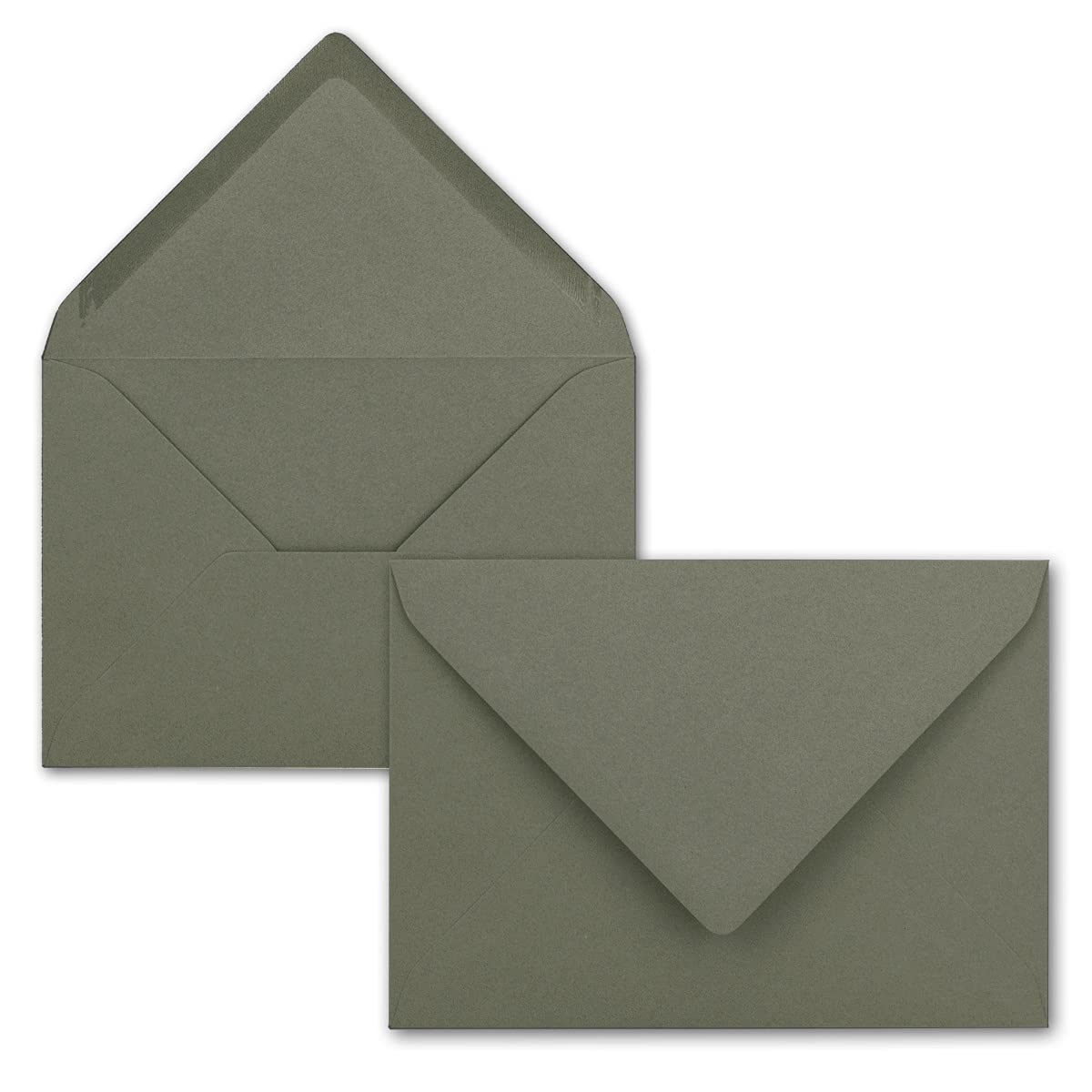 200 Brief-Umschläge - Anthrazit-Grau - DIN C6-114 x 162 mm - Kuverts mit Nassklebung ohne Fenster für Gruß-Karten & Einladungen - Serie FarbenFroh