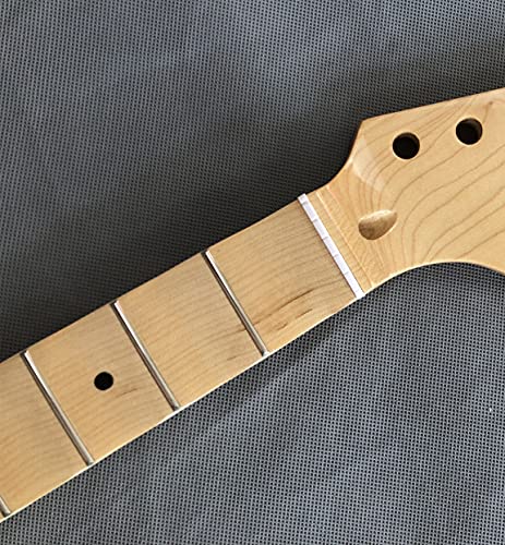 Ersatz-Gitarrenhals mit 22 Bundstäbchen, Ahorn-Griffbrett, Punkteeinlage, 64,8 cm, glänzend