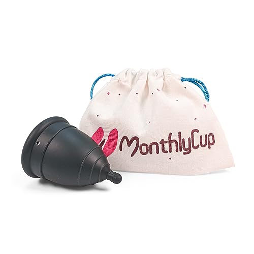 MonthlyCup - Menstruationstasse Made in Sweden | Gr. Plus | Für starke Zyklen | Wiederverwendbarer | 100% Medizinisches Silikon