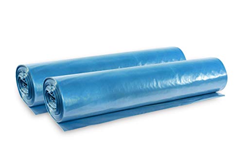 Hypafol Müllsäcke, 100 St. extra starke blaue Müllbeutel mit 120 Liter Fassungsvermögen, 700 x 1.100 mm, Typ 150 mit 100 my, extra reißfest, ideal für Gartenabfälle, Bauschlussreinigungen, 10er Pack