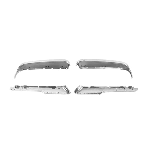 Kompatibel mit Silverado GMC Sierra 2500 3500 2020–2023, Auto-Rückspiegel-Seitenspiegelabdeckung, Flügelkappe, Außentür, Rückansicht, Gehäuseverkleidung (Color : Silver)